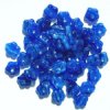 50 3x9mm Marble Sapphire Flower Spacer Beads